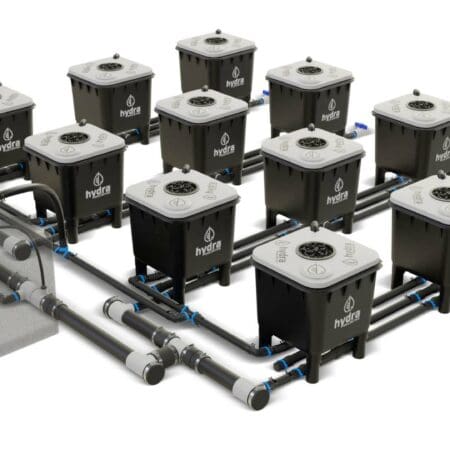 HydraMax 12 bucket, 4 row deep water culture system
