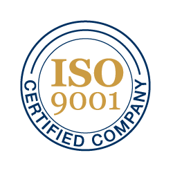 iso 9001 certified company emblem