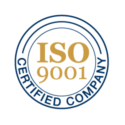iso 9001 certified company emblem