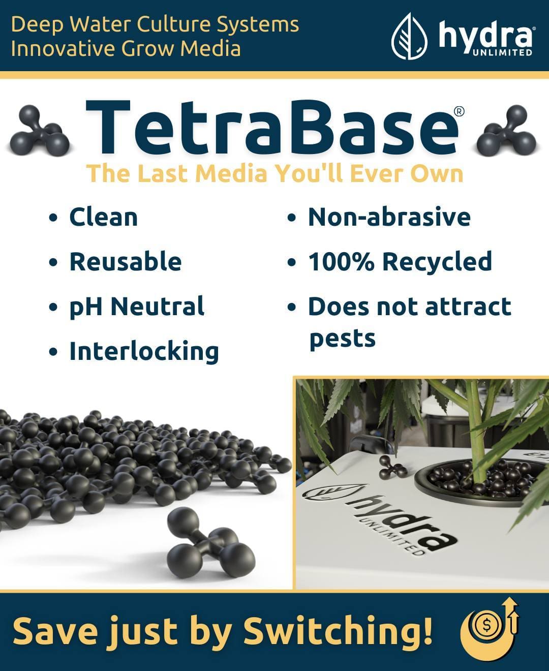 Tetrabase deep water culture grow media