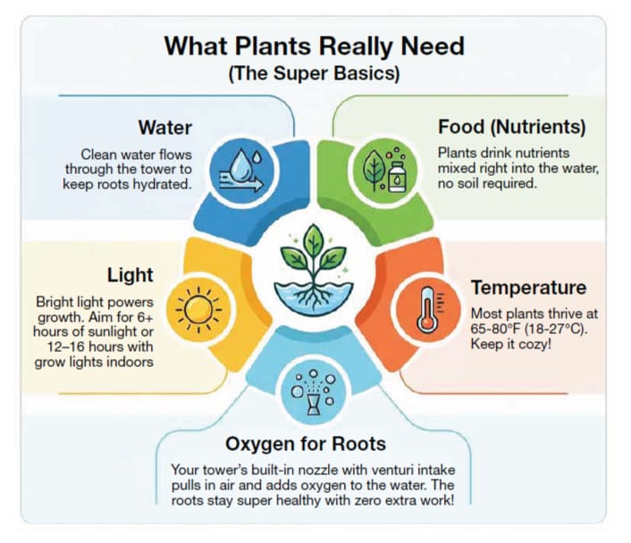 what-plants-really-need-in-indoor-gardening for vertical hydroponics