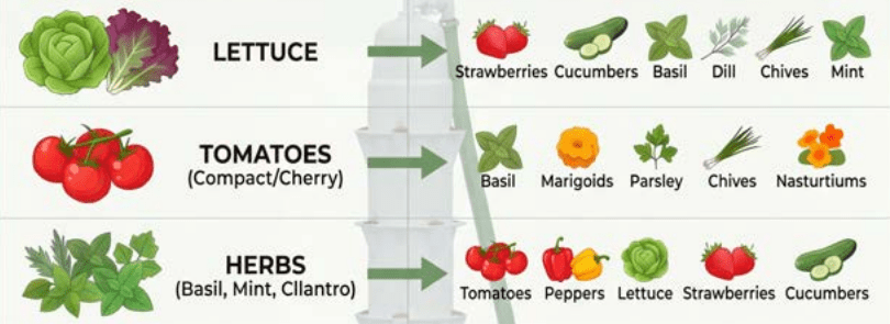 vertical hydroponic gardening companion planting guide pt.1